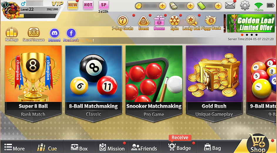 8 Ball Pool - An online multiplayer billiards game against players