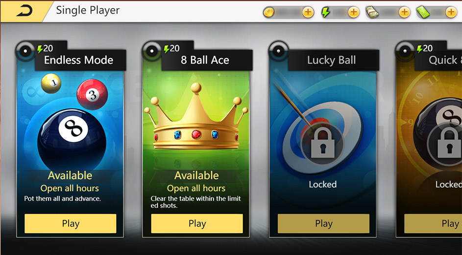 8 Ball Pool ( Billiard ) Multiplayer Completed Game